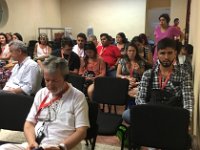 Initial Screening in Training Room  Our screening took place in a somewhat tight and full training room. It was nice to see some younger people in the crowd.