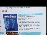 Film Lineup at BCA Center  The BCA Center featured a number of excellent jazz films including a documentary about the great Erroll Garner
