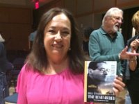 Good Friend Martha  A good friend of Carmen Spiegel, Martha Tobin, holding a promotional DVD copy of the film. The commercial DVD should be available in January 2017